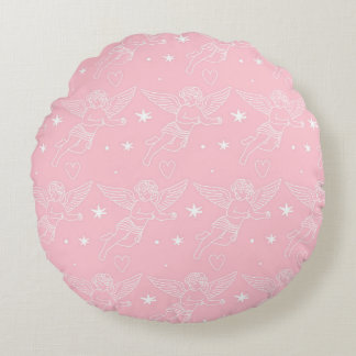 Cupidon  pattern rond kussen