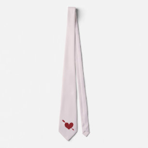 Cupido's Arrow in Heart Light Pink Stropdas