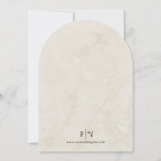 Cupido's Arrow Uitnodiging voor een bruiloft (Achterkant)