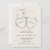 Cupido's Arrow Uitnodiging voor een bruiloft (Voorkant)