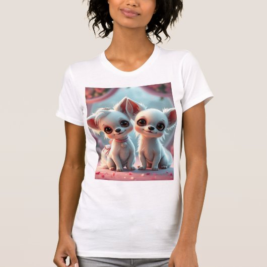 Cupido's Big Day: een puppy houdt van trouwen T-shirt (Voorkant)