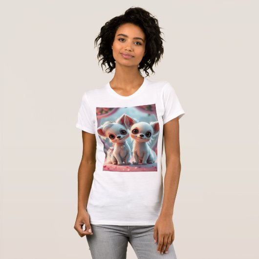 Cupido's Big Day: een puppy houdt van trouwen T-shirt (Voorkant volledig)