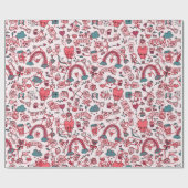 Cupido's Canvas: Liefde en Romance Valentijnsdag Cadeaupapier (Vlak)