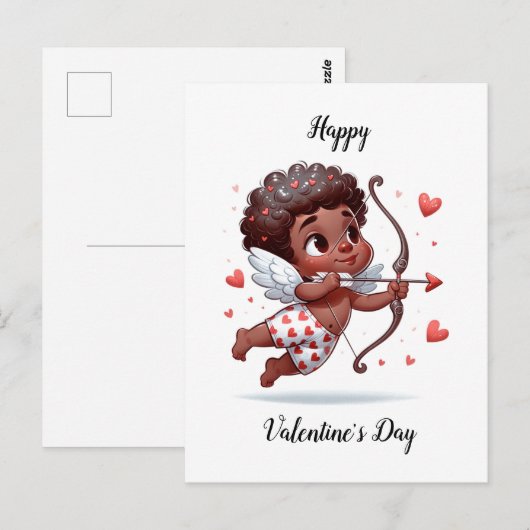 Cupido's Charm Valentijns Kaart (Voorkant / Achterkant)