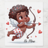 Cupido's charme aanpassen verjaardagsfeestje wijn etiket (Enkel label)