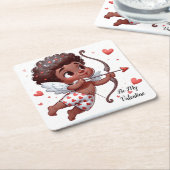 Cupido's charme is mijn Valentijn Kartonnen Onderzetters (Schuin)