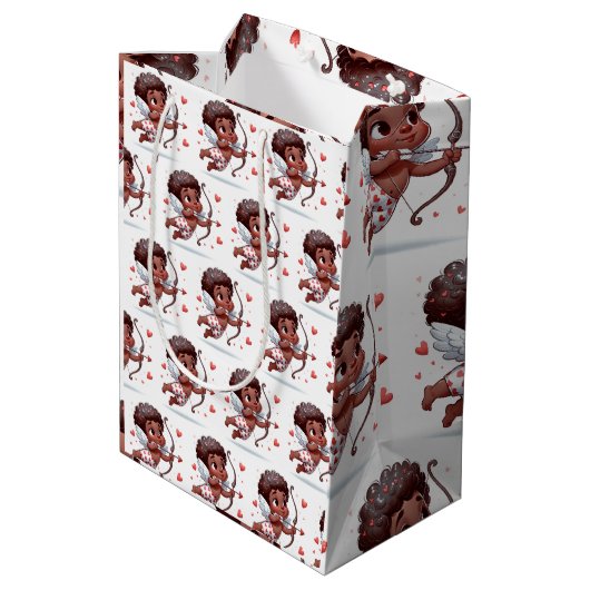 Cupido's charme is mijn Valentijn Medium Cadeauzakje (Achterkant Gekanteld)