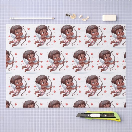 Cupido's charme is mijn Valentijn Tissuepapier (Craft)