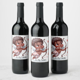 Cupido's charme is mijn Valentijn Wijn Etiket