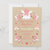 Cupido's en Cocktails Valentijn Baby Shower Kaart (Voorkant)