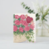 Cupido's en Rozen Valentijn Briefkaart (Staand voorkant)