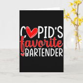 Cupido's favoriete barkeeper grappige harten valen kaart (Gele Bloem)