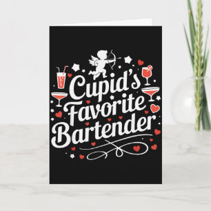 Cupido's favoriete barman grappige valentijnsdag d kaart