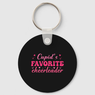 Cupido's Favoriete Cheerleader Valentijnsdag Liefd Sleutelhanger
