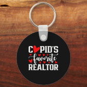 Cupido's favoriete makelaar Schattig hart Valentij Sleutelhanger (Voorkant)