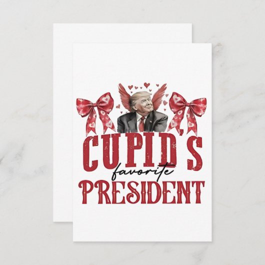 Cupido's favoriete president Valentijn Trump Bedankkaart (Voorkant / Achterkant)