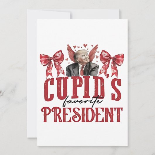 Cupido's Favoriete President Valentijn Trump Feestdagenkaart (Voorkant)