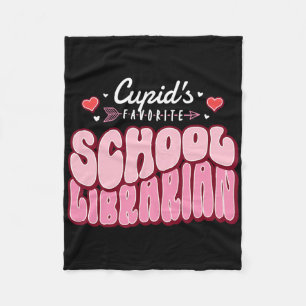 Cupido's favoriete schoolbibliothecaris Valentijns Fleece Deken