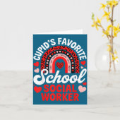 Cupido's favoriete schoolmaatschappelijk werker va kaart (Gele Bloem)