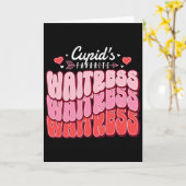 Cupido's favoriete serveerster Valentijnsdag Harte Kaart (Gele Bloem)