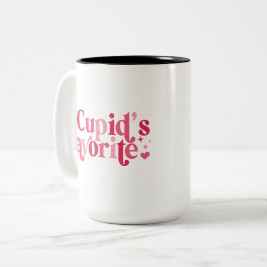 Cupido's favoriete twee-tonige koffie Mok (Voorkant links)