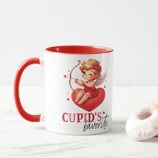 Cupido's favoriete Valentijnsdag Mok (Met donut)