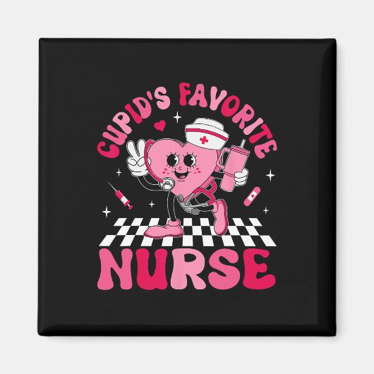 Cupido's Favoriete Verpleegster Bougie Valentijnsd Magneet (Voorkant)