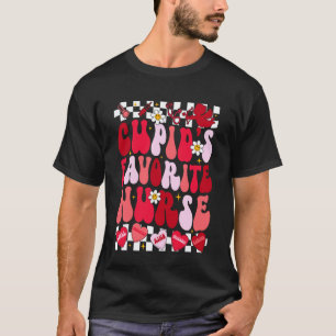 Cupido's Favoriete Verpleegster Stethoscoop & Hart T-shirt
