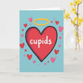 Cupido's Hart Romantische Liefdeskaart Kaart (Gele Bloem)