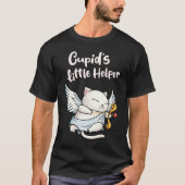 Cupido's kleine helper Valentijnse kat T-shirt (Voorkant)
