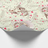 Cupido's Pijl Bloemen Cadeaupapier (Hoek)