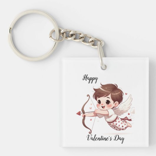 Cupido's Pijl Valentijnsdag Sleutelhanger (voorkant)
