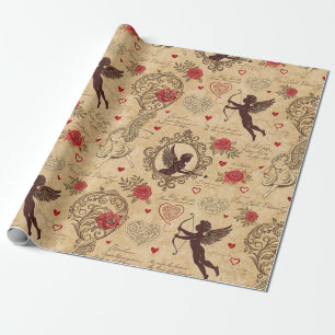  Cupido's Romantische Patroon (10) Cadeaupapier