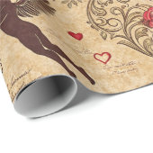  Cupido's Romantische Patroon (10) Cadeaupapier (Rol Hoek)