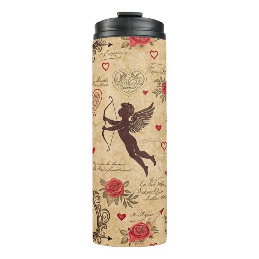 Cupido's Romantische Patroon (10) Thermosbeker (Voorkant)