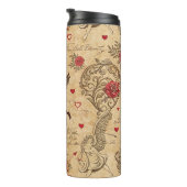 Cupido's Romantische Patroon (10) Thermosbeker (Geroteerd rechts)