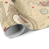 Cupido's Romantische Patroon (1) Cadeaupapier (Rol Hoek)