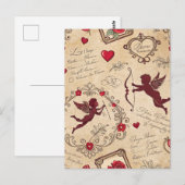  Cupido's Romantische Patroon (2) Briefkaart (Voorkant / Achterkant)