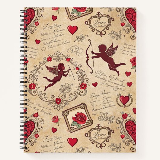 Cupido's Romantische Patroon (2) Notitieboek (Voorkant)