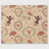  Cupido's Romantische Patroon (3) Cadeaupapier (Vlak)