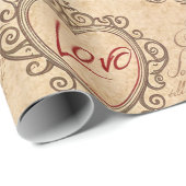  Cupido's Romantische Patroon (3) Cadeaupapier (Rol Hoek)