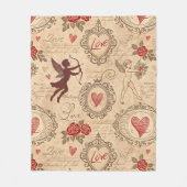  Cupido's Romantische Patroon (3) Fleece Deken (Voorkant)