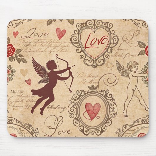  Cupido's Romantische Patroon (3) Muismat (Voorkant)