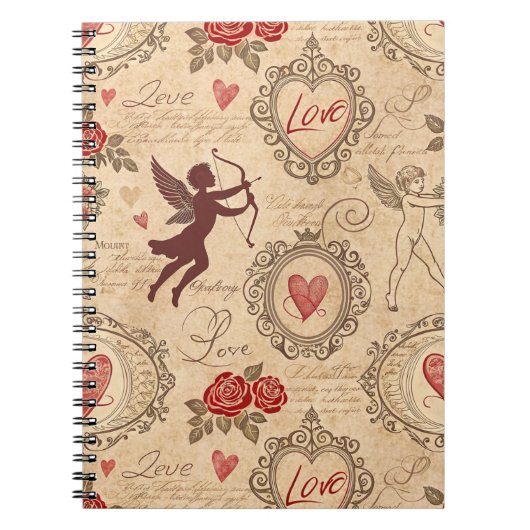 Cupido's Romantische Patroon (3) Notitieboek (Voorkant)