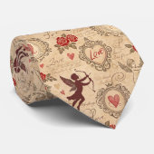  Cupido's Romantische Patroon (3) Stropdas (Opgerold)