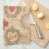 Cupido's Romantische Patroon (3) Theedoek (Quarter Fold)