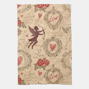  Cupido's Romantische Patroon (3) Theedoek