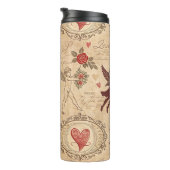 Cupido's Romantische Patroon (3) Thermosbeker (Geroteerd rechts)