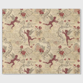  Cupido's Romantische Patroon (5) Cadeaupapier (Vlak)