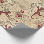  Cupido's Romantische Patroon (5) Cadeaupapier (Hoek)